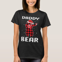 Daddy Bear Dabbing Christmas Pajama With Santa Hat