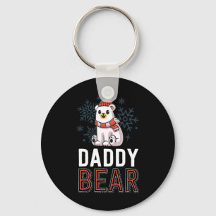 Daddy Bear Family Christmas S Polar Bear Holiday X Keychain