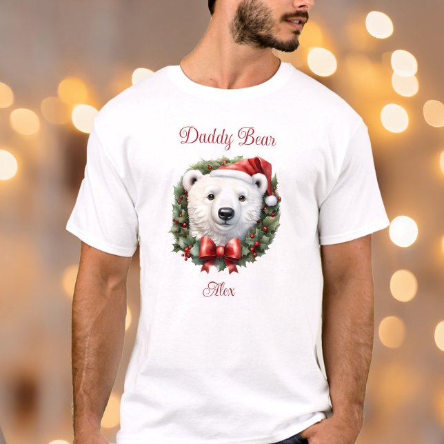 Daddy Bear Family Matching Christmas Pajama Name  T-Shirt (Daddy Bear Family Matching Christmas Pajama Name T-Shirt)