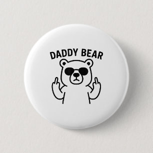 Daddy Bear Funny Gift For Men Boys 2 Inch Round Button