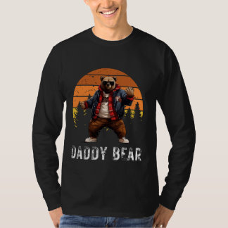 Daddy Bear Papa Bear Best Idea Fathers Day Retro C T-Shirt