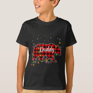 Daddy Bear Red Plaid Christmas Pajama Family Gift T-Shirt