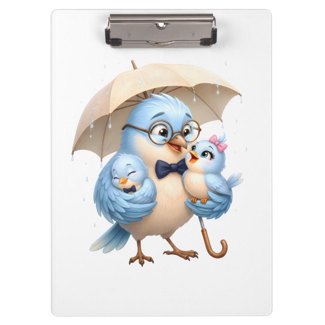 Daddy Bird Clipboard Family Artwork (Front)