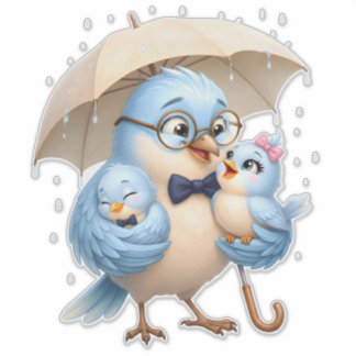 Daddy Bird Decal Sticker Bird Lover Gift