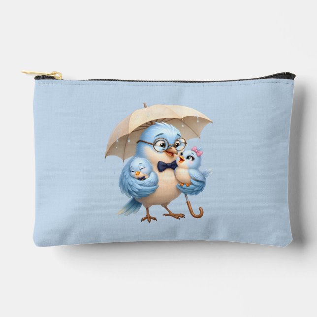 Daddy Bird Small Accessory Pouch Travel Organizer (Front)