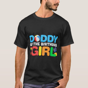 Daddy Birthday Girl Kids Beach Ball Theme Party T-Shirt