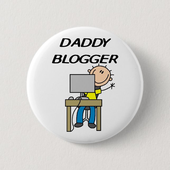 Daddy Blogger 2 Inch Round Button (Front)
