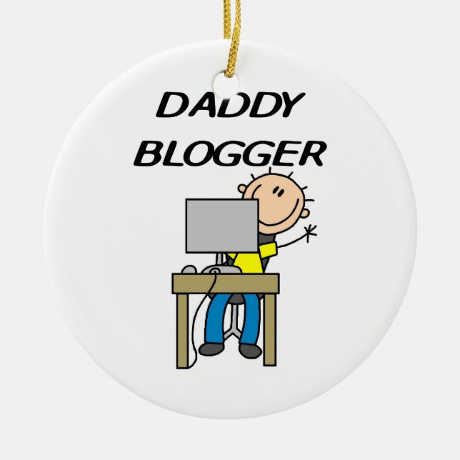 Daddy Blogger Ceramic Ornament (Front)