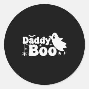 Daddy Boo Funny Ghost Halloween Family Matching  Classic Round Sticker