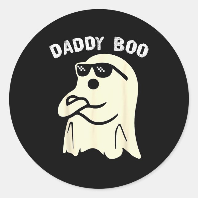 Daddy Boo Halloween Family Matching Costume Ghost  Classic Round Sticker (Front)