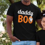 Daddy Boo Orange Black Halloween Family Matching T-Shirt<br><div class="desc">Modern family matching Halloween shirt design features "Daddy Boo" text in orange and white with a little ghost accent. Personalize one for each member of your crew.</div>