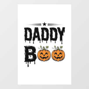 Daddy Boo Vintage Halloween Pumpkin Shirt Design_1 Window Cling