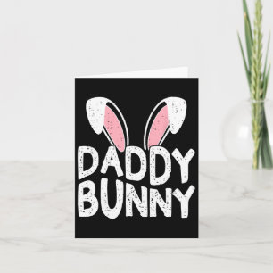 Daddy Bunny Ears Easter Family Matching Dad Father Card