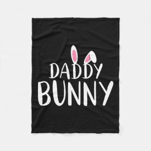 Daddy Bunny Easter Pregnant Mom Matching Couple  Fleece Blanket