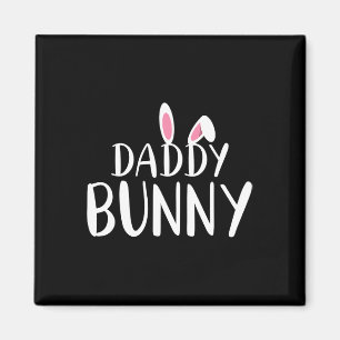 Daddy Bunny Easter Pregnant Mom Matching Couple  Magnet