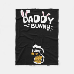 Daddy Bunny Easter Shirt Pregnant Mom Matching Cou Fleece Blanket