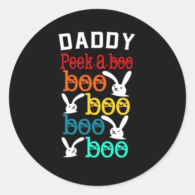 Daddy Bunny Game For Men_s Novelty Classic Round Sticker (Front)