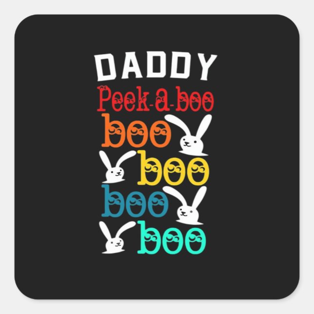 Daddy Bunny Game For Men_s Novelty Square Sticker (Front)