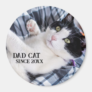 Daddy cat since Photo cute cat Magnet