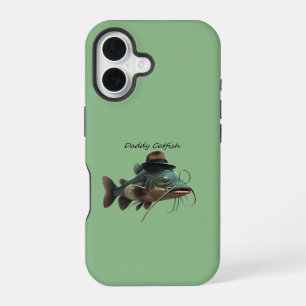 Daddy Catfish Dark Sea Green iPhone 16 Tough Case
