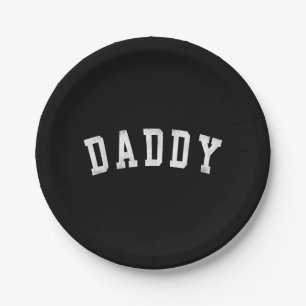 Daddy - Classic Bold Font Father's Day Daddy Paper Plate