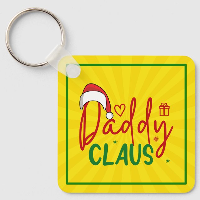 Daddy Claus Christmas Design-60094 Keychain (Front)