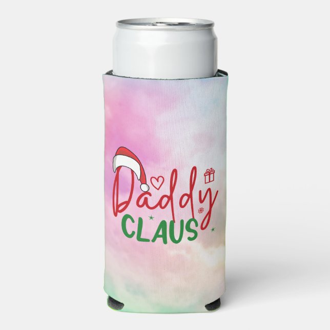 Daddy Claus Christmas Design-60094 Seltzer Can Cooler (Seltzer Front)