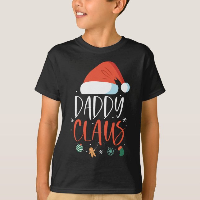 Daddy Claus Funny Family Christmas Couples Santa X T-Shirt (Front)