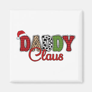 Daddy Claus Plaid Pattern-60095 Magnet