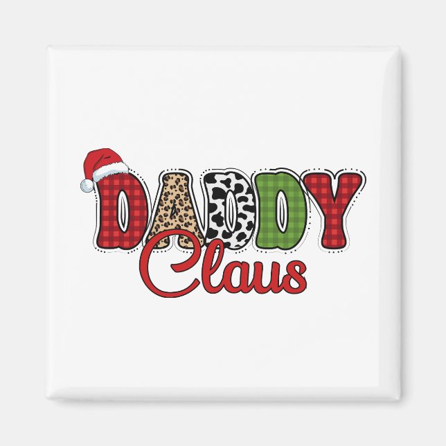 Daddy Claus Plaid Pattern-60095 Magnet (Front)