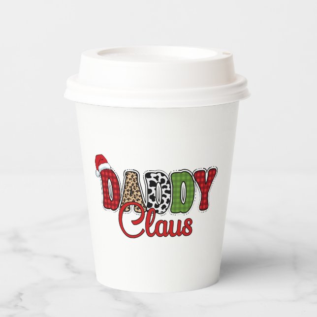 Daddy Claus Plaid Pattern-60095 Paper Cups (Front)