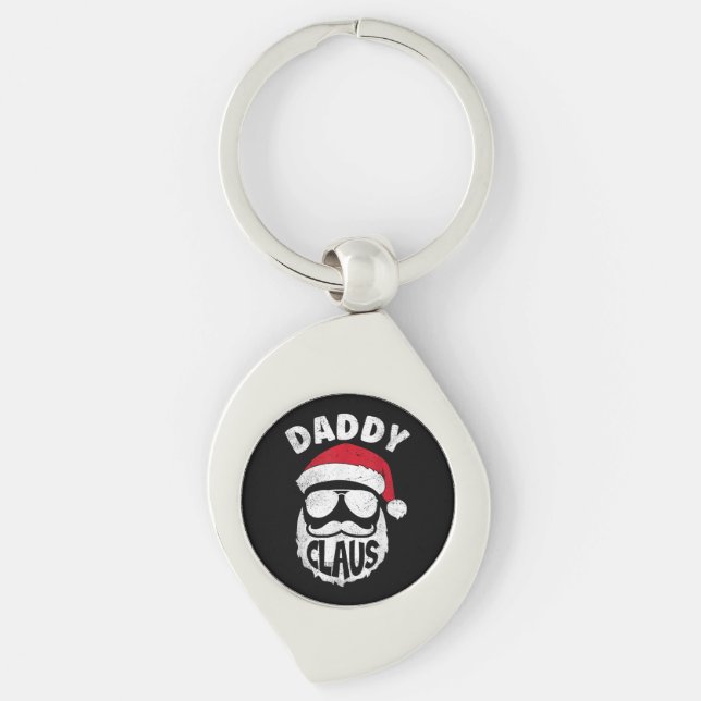 Daddy Claus Santa Claus Funny Christmas Matching P Keychain (Front)