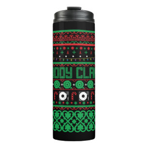 Daddy Claus Ugly Christmas Sweater Christmas Gifts Thermal Tumbler