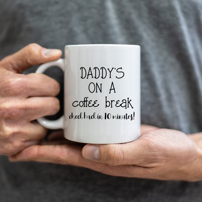 Daddy Coffee Break Funny Mug pour papa (Funny Daddy Coffee Break Humor Fathers Day Coffee Mug Gift From Kids)