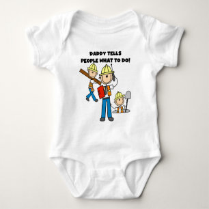Daddy Construction Foreman Baby Bodysuit
