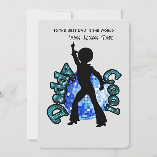 Daddy Cool Disco Dance Father Day CARD (Front)