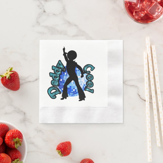 Daddy Cool Disco Dance Father Day Napkins  (Insitu)