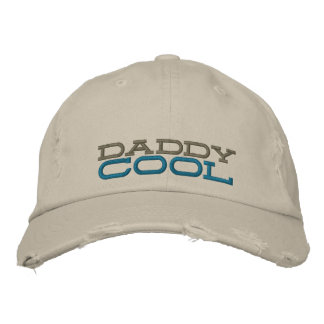 daddy cool embroidered chino distressed cap