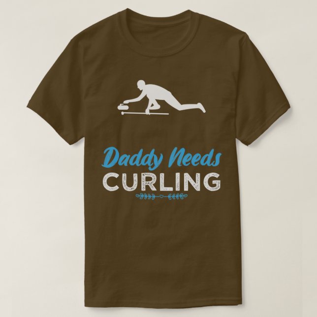 Daddy Curling Funny Design For Gift T-Shirt (Design Front)