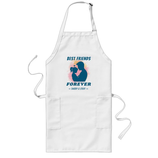 Daddy-Daughter Best Friend Forever - Custom Name 5 Long Apron (Front)