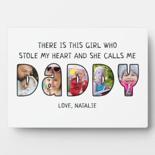 DADDY Daughter Saying 5 Photo Collage Plaque