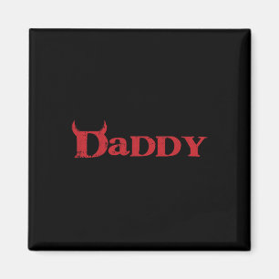 Daddy Devil Horn Lazy Halloween Costume Gothic Pap Magnet