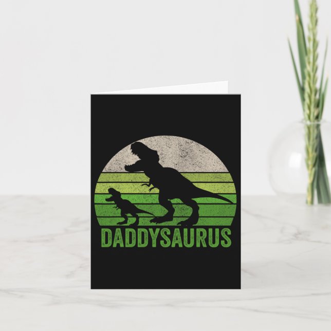 Daddy Dinosaur Daddy Funny Fathers Day Gift  Card (Front)