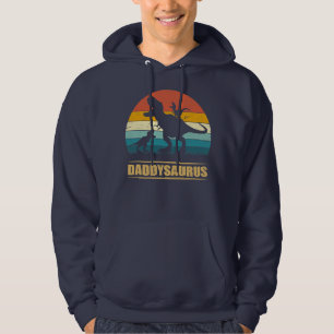 Daddy Dinosaur Daddysaurus 2 Kids Father's Day Hoodie