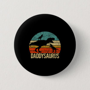 Daddy Dinosaur Daddysaurus 2 Two Kids Christmas Gi 2 Inch Round Button