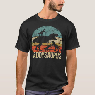 Daddy Dinosaur Daddysaurus 3 Three Xmas T-Shirt