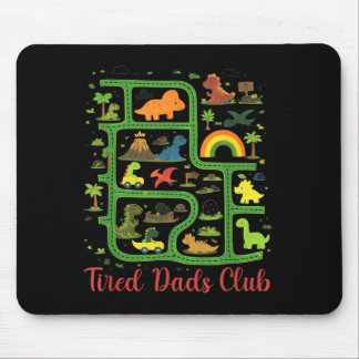 Daddy Dinosaur Dino Land Map Tired Dads Club Mouse Pad
