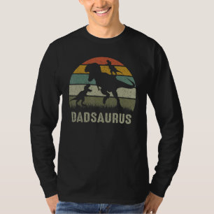 Daddy Dinosaur T Rex Dadsaurus 2 Kids Family Match T-Shirt