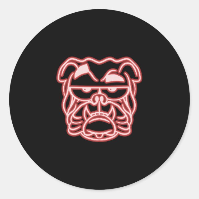 Daddy Dog Mom Dogfather Dog Lover English Bulldog  Classic Round Sticker (Front)
