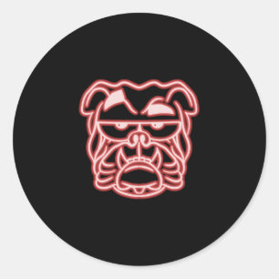 Daddy Dog Mom Dogfather Dog Lover English Bulldog  Classic Round Sticker